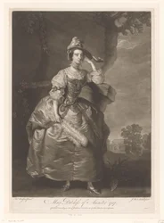 Portré van Mary Bertie Mary Dutchess of Ancaster (cím a tárgyon)