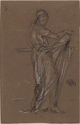 Drapírozott női figura