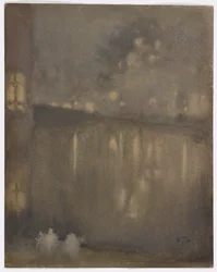 Nocturne: Gray and Gold – Canal, Holland