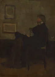 Tanulmány a „Kompozíció szürkében és feketében, 2. szám: Thomas Carlyle portréja” című műhöz