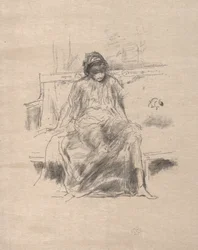 Ülő drapériás alak