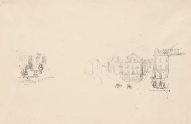 Két próbavázlat: A. Grand Rue, Dieppe; B. Egy belső
