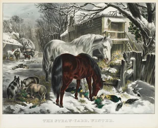 Szalmaudvar, tél, 1800-as évek.