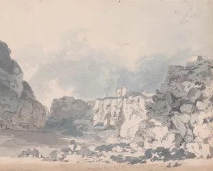 Dunnottar kastély (wc grafit felett papíron)