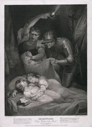 III. Richárd király: IV. felvonás, III. jelenet A hercegek meggyilkolása a toronyban, kiadva 1790.