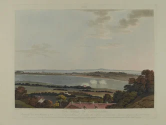Dánia 1807: Koppenhága ostroma, metszett Robert Pollard (1792-1867) és Joseph Constantine Stadler (1780-1812) 1807-ben megjelent (színes akvatinta)
