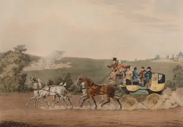 Patent Stage Coach (színes gravírozás)