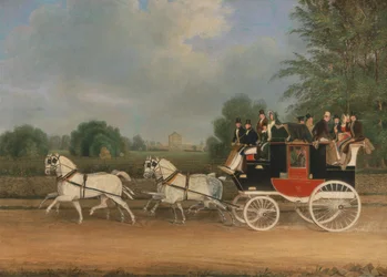 A London-Faringdon Coach elhaladt a berkshire-i Buckland House mellett