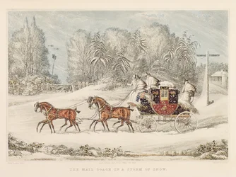 A postakocsi a hóviharban, 1825