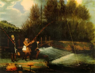 „Trolling for Pike in the River Lea”, 1831, 1941.