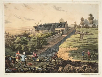 A La Haye Sainte-i farm elölnézete