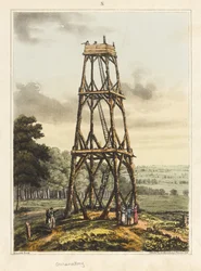 Obszervatórium, „An Historical Account of the Battle of Waterloo”, 1817 (színes akvatinta)