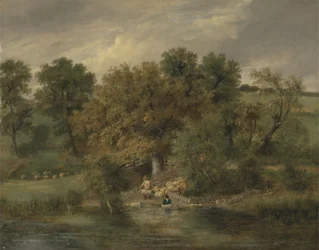 Birkamosás a Postwick Grove-ban, Norwich, 1822 körül (olaj a panelen)