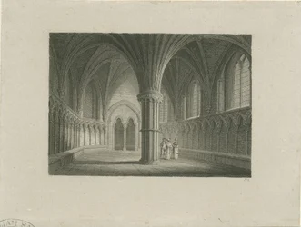 Lichfield székesegyház belseje – Káptalanház: acélmetszet, nd [c 1815] (nyomtatás)