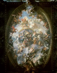 A festett terem mennyezete, 1707-14