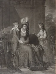 Jekaterina Szergejevna Szamojlova portréja, szül. Trubetskaya 1763-1830 gyerekekkel, 1797