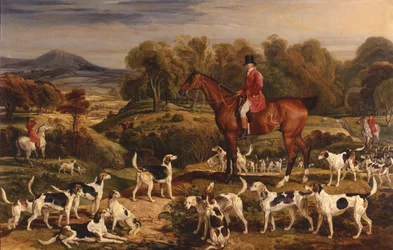 Ralph John Lambton a vadászon, Undertakeren, a Huntsman James Shelley-vel és John Winterrel