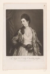 Charlotte Johnstone portréja A Jobb Honble. Lady Charlotte Johnston (cím a tárgyon)