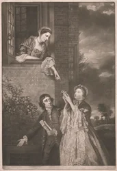 Charles James Fox, Lady Sarah Lenox és Lady Susan Strangways társaságában