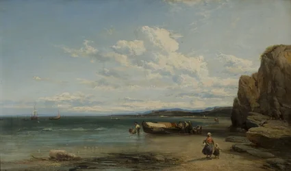 Tengerparti jelenet csónakokkal, 1863