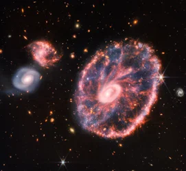 Cartwheel Galaxy (NIRCam és MIRI kompozit kép)