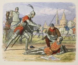 Jeanne of Arc elfogása, 1430. május 25., A Chronicle of England Kr.e. 55-től Kr. u. 1485-ig, pub. London, 1863