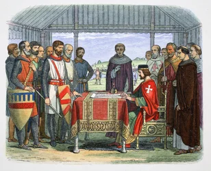 János király aláírja a Nagy Chartát, Runnymede, Surrey, 1215 1864.