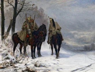 Sárkányjárőr a terepen 1870-ben, 1890 körül