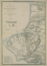 Szevasztopol környékének térképe, 1854