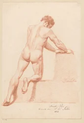 Térdelő férfi akt, hátulról nézve (2. díj 1812)