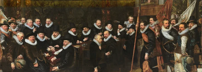 A polgárőrség fogadása a Saint Sebastian-hegységnél Hága önkormányzata által, 1618