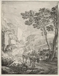 A két öszvér. Rocca Aquatico Ancona közelében