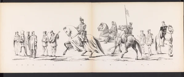 A leideni hallgatók maskarádéja, 1865 (8. tábla) A Leidsche Hoogeschool 290. évfordulója alkalmából 1865. június 6-án, a Leidsche Hoogeschool fennállásának 290. évfordulója alkalmából rendezett jelmezes felvonulás a leideni diáktestület tagjai által, a hol