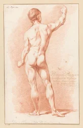 Álló férfi akt, hátulról nézve (1. díj 1767)