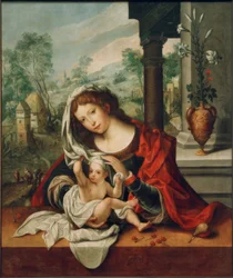 Madonna fátyollal