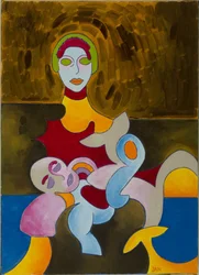 Pieta, 2009 (olaj, vászon)