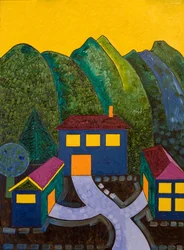 Társadalmi kapcsolatok, 2006 (olaj, fa)