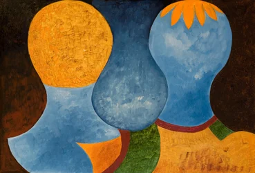 Két iker, de csak egy Orange Crown, 2005 (olaj, fa)