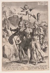 Minerva és Ámor az erény útjára vezeti Herkulest és Scipiót