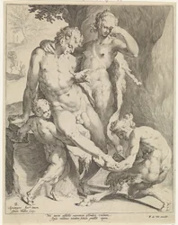 Oreaden távolítson el egy tövist a szatír lábáról