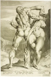 Egy szabin nő megerőszakolása, kilátás hátulról