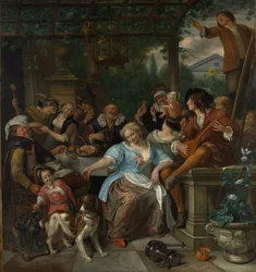 Vidám társaság a teraszon, 1673-5