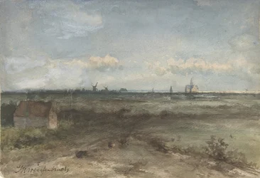 Haarlem kilátása a dűnékről, 19. század közepe-XX. század eleje.