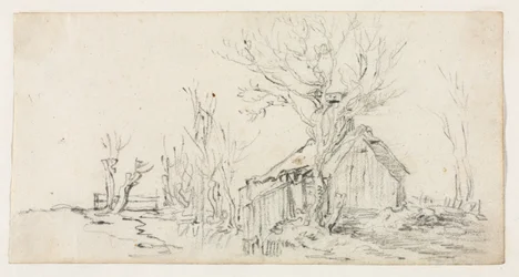Vázlat a tájról kunyhóval, c. 1630.