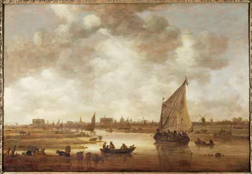 Leiden látképe északkeletről (olaj, fa)