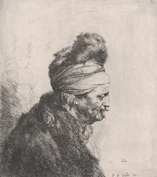 Egy szőrme sapkát viselő öregember mellszobra, kb. 1631.