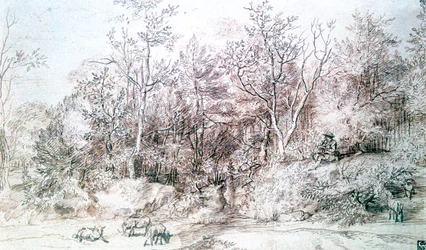 Táj furulyán játszó személlyel, c1627-1674