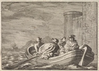 II. Jakab király éjszaka menekül evezős csónakon, 1688
