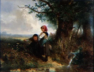 A fácán: Táj figurákkal (panel)