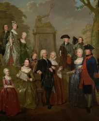 Theodorus Vliet egyházmegye és családja portréja Theodorus Vliet egyházmegye és családja portréja